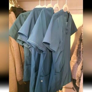 Lot of Caribbean blue scrubs